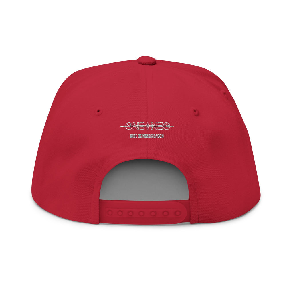 Stylish Embroidered Flat Bill Cap, Trendy Fashion, Gift for Him, Summer Accessory, Streetwear Cap, One+Neo Design