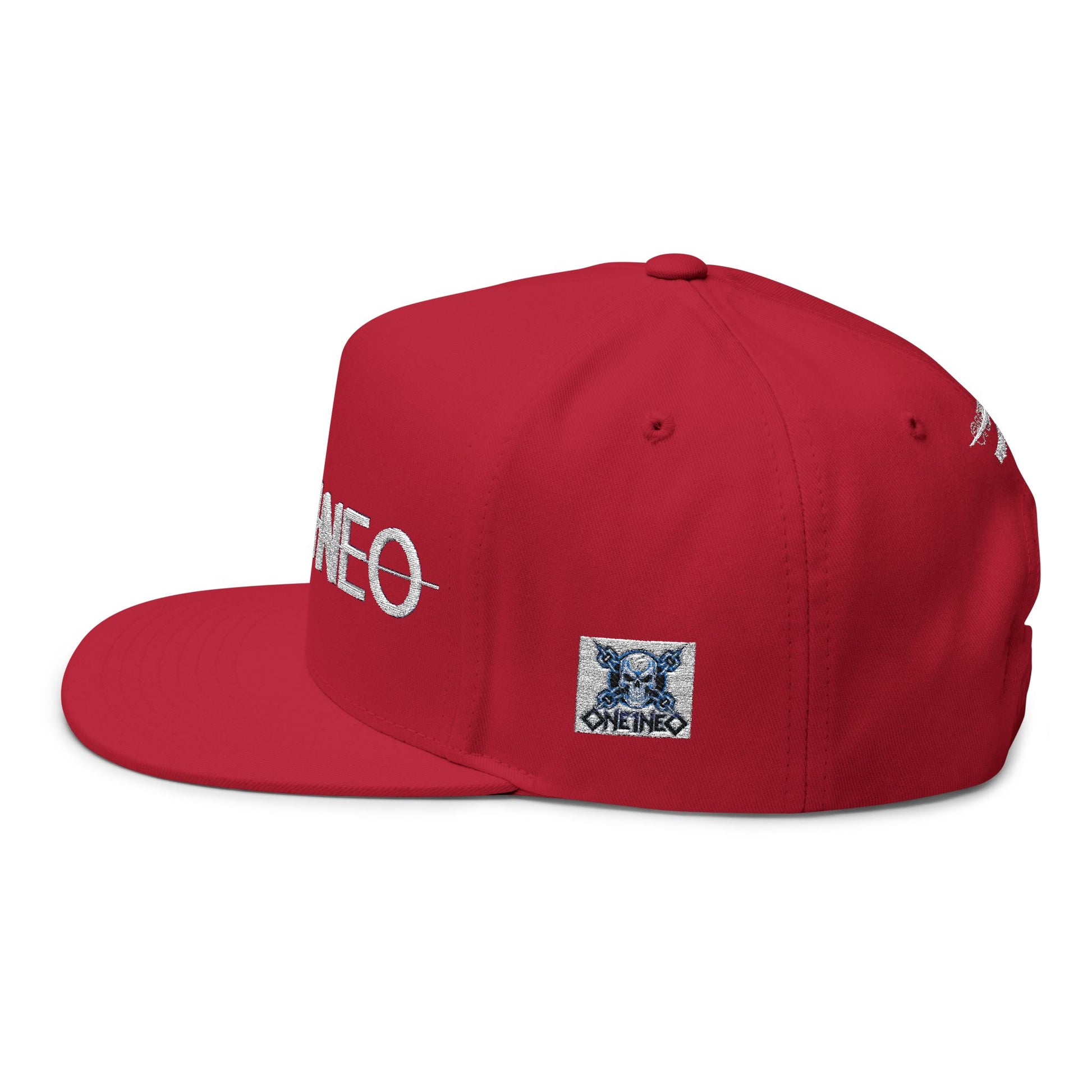 Stylish Embroidered Flat Bill Cap, Trendy Fashion, Gift for Him, Summer Accessory, Streetwear Cap, One+Neo Design