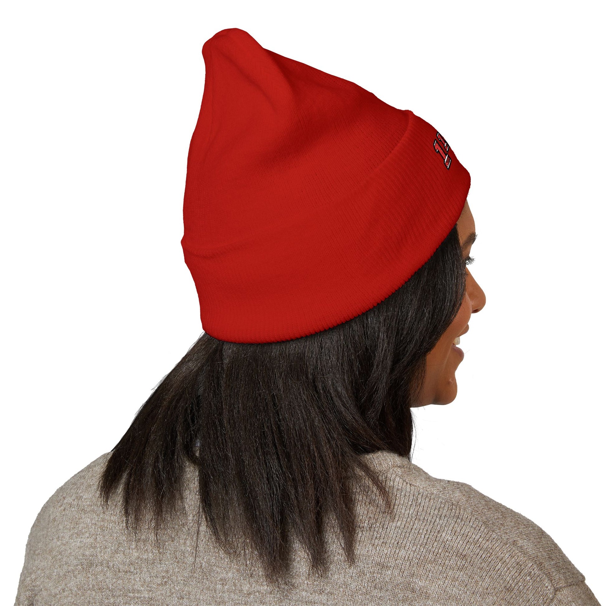Classic Cuffed Beanie with 1'Neo Embroidery, Cozy Winter Hat, Gifts for Him/Her, Festival Beanie, Trendy Accessory