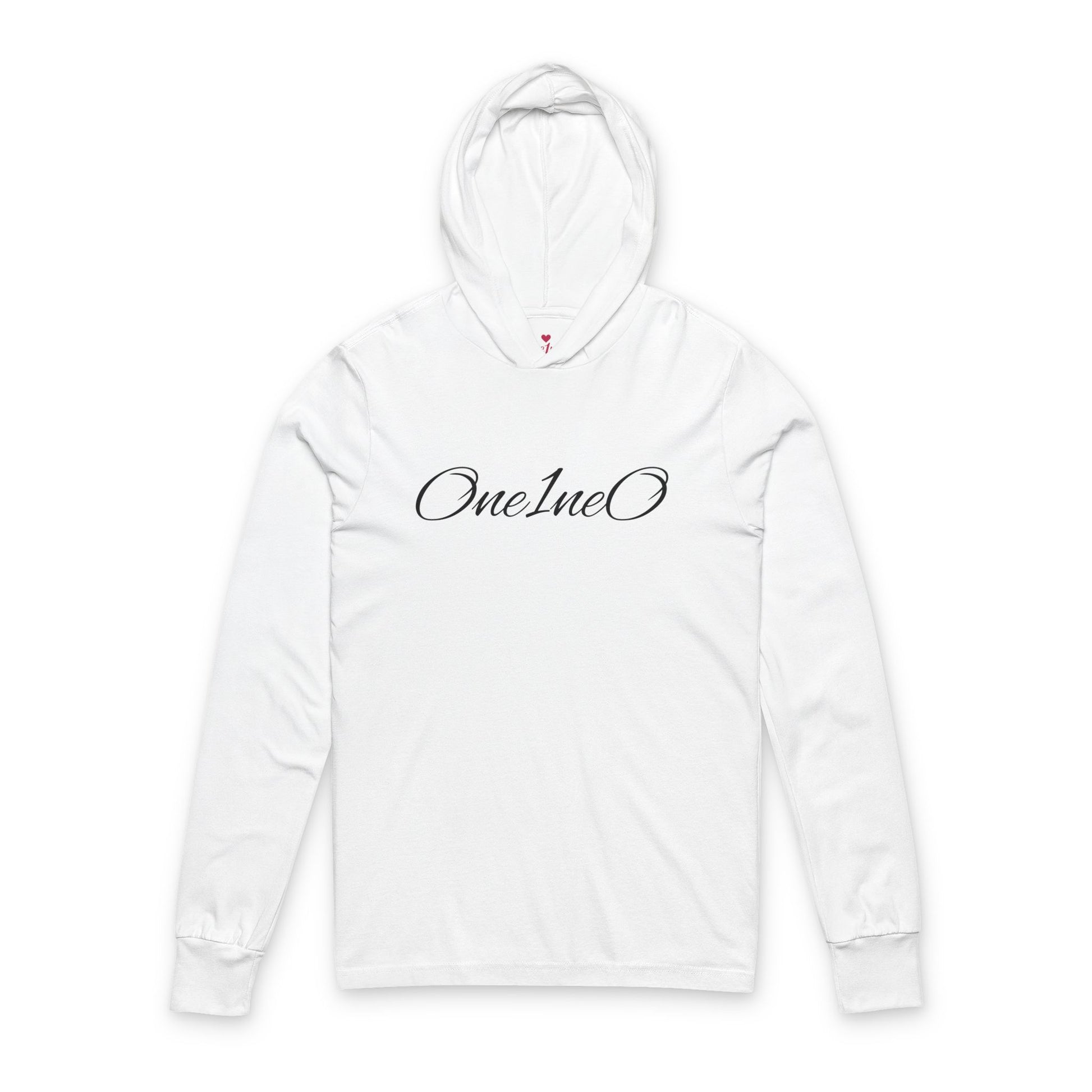 Unisex Hooded Long Sleeve Tee with 'One1neo' Design, Cozy Gift for Friends, Perfect for Casual Wear, Fall Fashion, Outdoor Activities