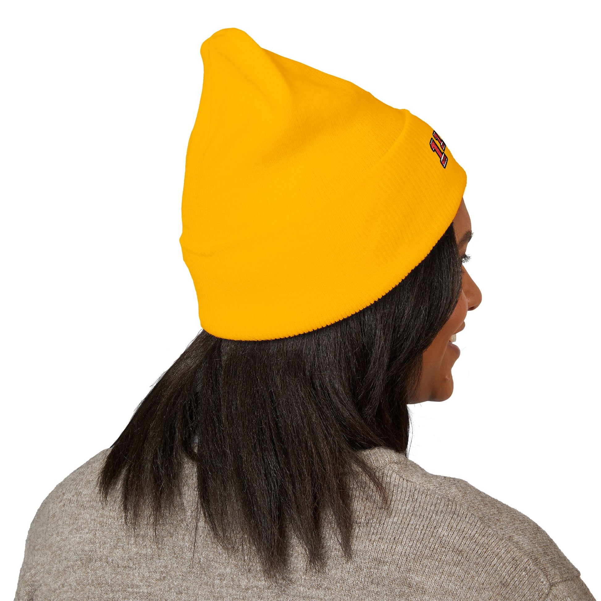 Classic Cuffed Beanie with 1'Neo Embroidery, Cozy Winter Hat, Gifts for Him/Her, Festival Beanie, Trendy Accessory