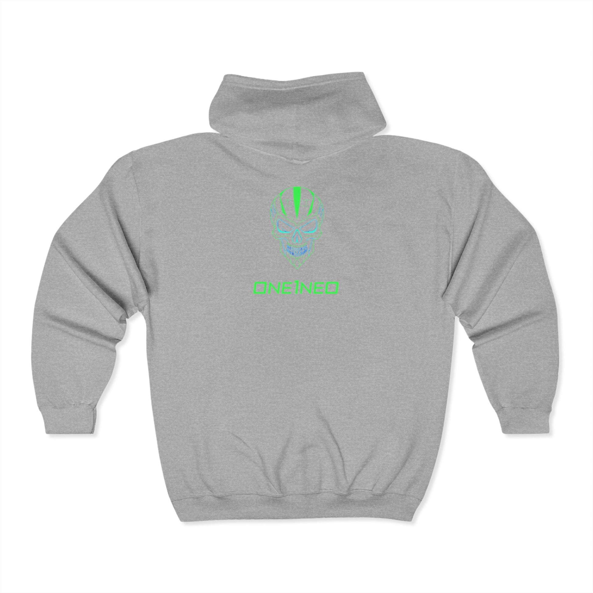 Vibrant Unisex Full Zip Hoodie, Colorful Skull Design, Casual Streetwear, Perfect for Gifting, Everyday Wear, Concerts