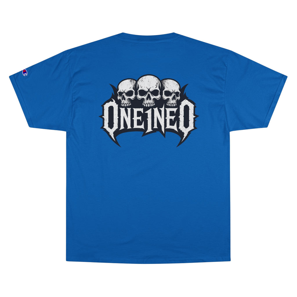 Champion Skull Graphic Tee for Music Lovers, Edgy Streetwear Shirt, Alternative Fashion Apparel, Perfect Gift for Birthdays.