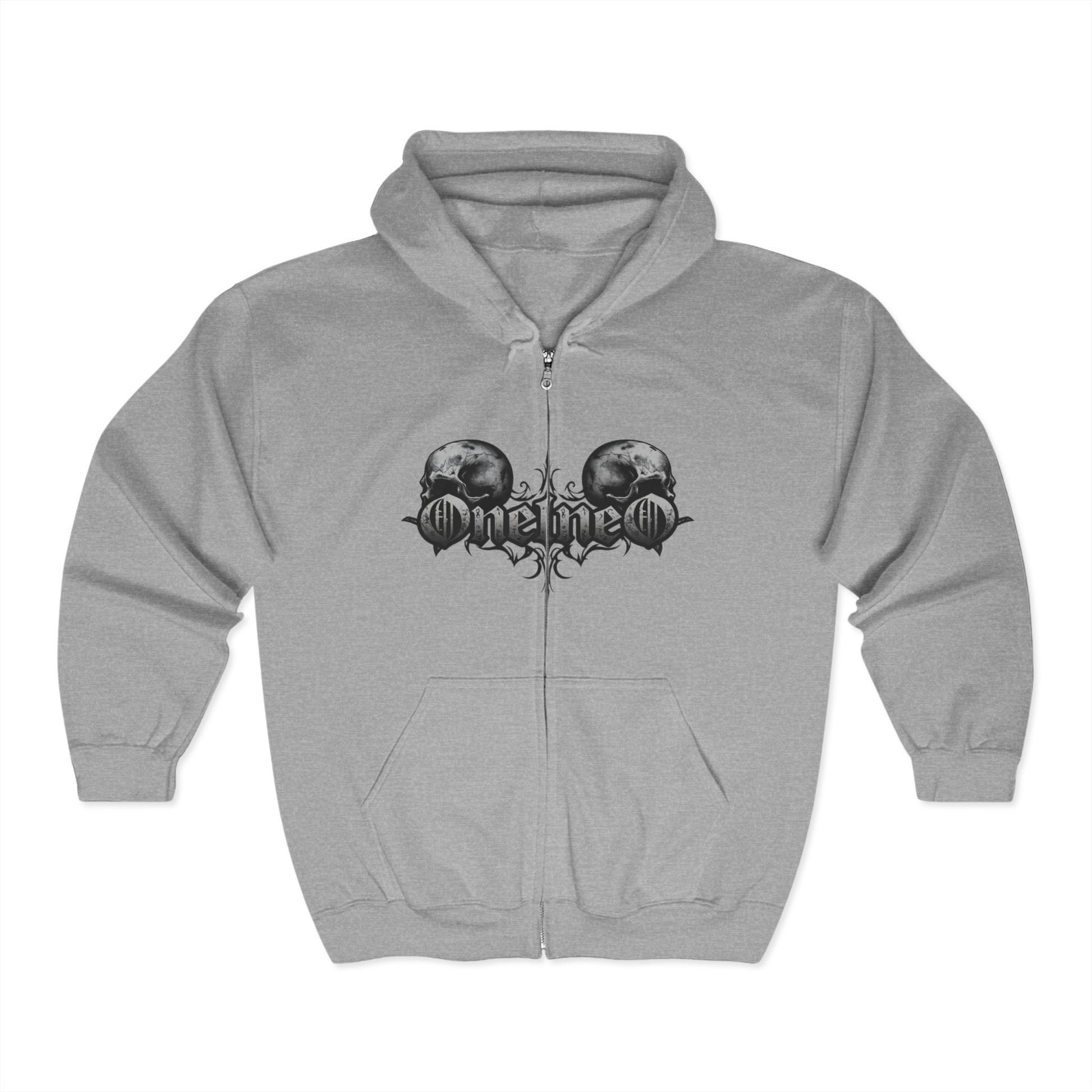 One1neO Ozzy Tribute  Zip Hoodie | Unisex Heavy Blend, Alternative Fashion, Halloween Gift, Streetwear, Layering Essential
