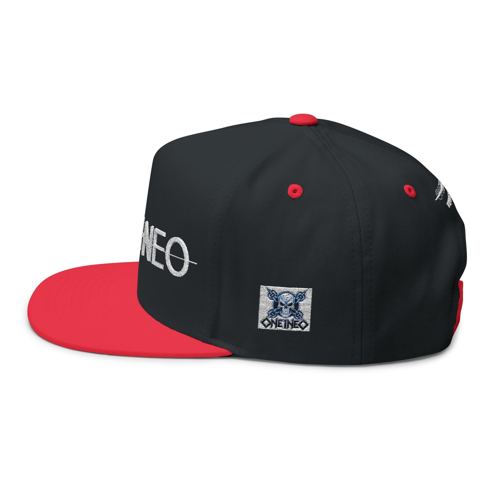 Stylish Embroidered Flat Bill Cap, Trendy Fashion, Gift for Him, Summer Accessory, Streetwear Cap, One+Neo Design