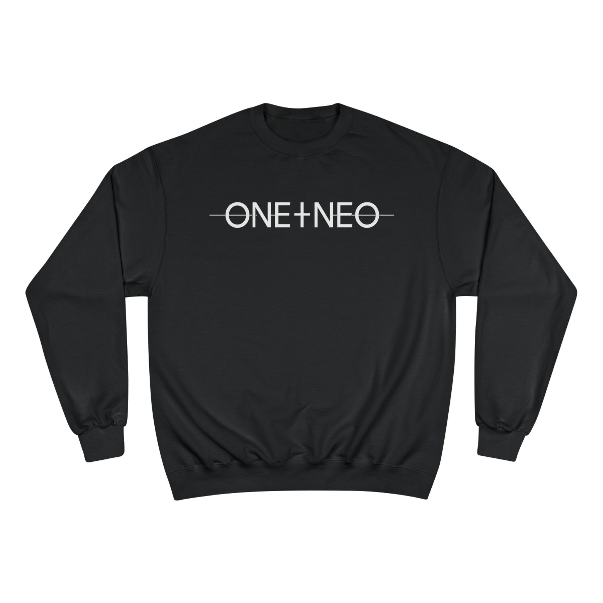 Champion Sweatshirt with 'ONE + NEO' Design, Cozy Gift for Riders, Perfect for Casual Outings, Unisex Fashion, Comfortable Layering