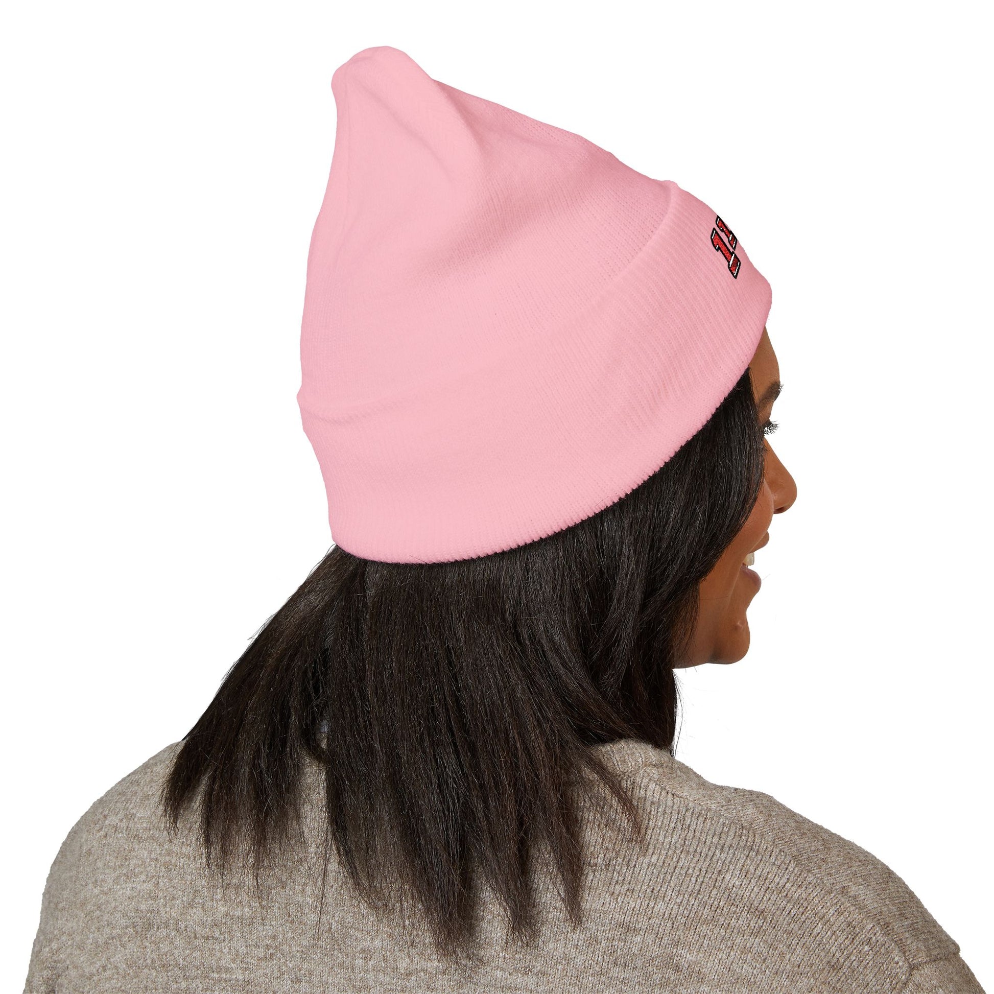Classic Cuffed Beanie with 1'Neo Embroidery, Cozy Winter Hat, Gifts for Him/Her, Festival Beanie, Trendy Accessory
