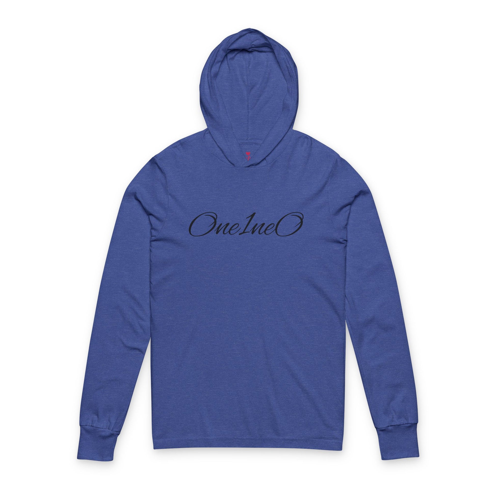 Unisex Hooded Long Sleeve Tee with 'One1neo' Design, Cozy Gift for Friends, Perfect for Casual Wear, Fall Fashion, Outdoor Activities
