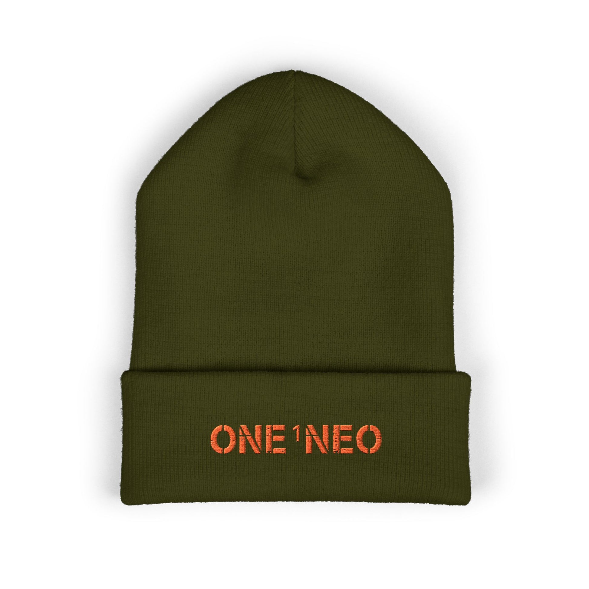 Classic Cuffed Beanie with Embroidered ONE1NEO, Cozy Winter Hat, Trendy Beanie, Great Gift for Him/Her, Stylish Accessory