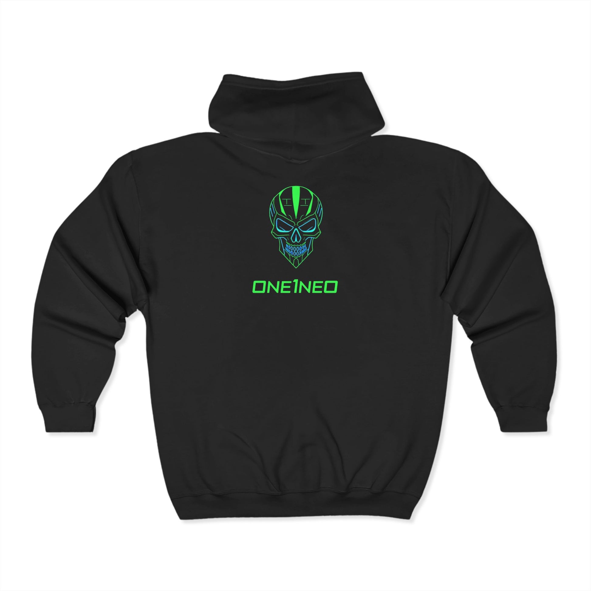 Vibrant Unisex Full Zip Hoodie, Colorful Skull Design, Casual Streetwear, Perfect for Gifting, Everyday Wear, Concerts