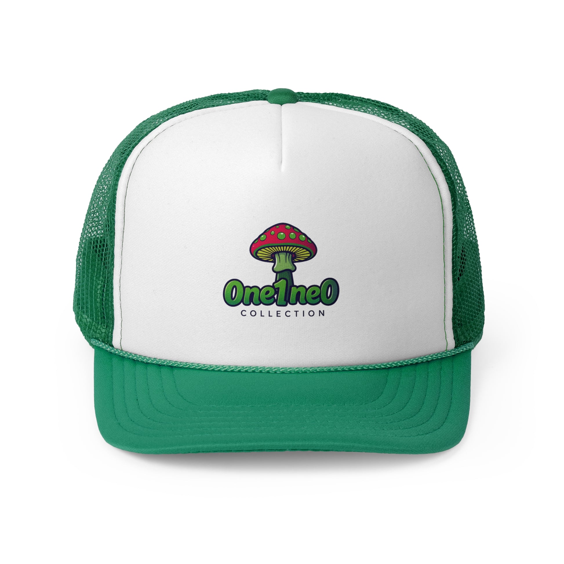 Green Mushroom Trucker Cap, Fun Outdoor Hat, Perfect for Festivals, Gifts for Nature Lovers, Casual Summer Accessory