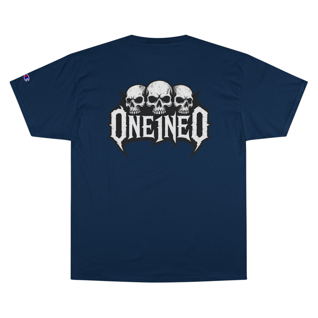 Champion Skull Graphic Tee for Music Lovers, Edgy Streetwear Shirt, Alternative Fashion Apparel, Perfect Gift for Birthdays.