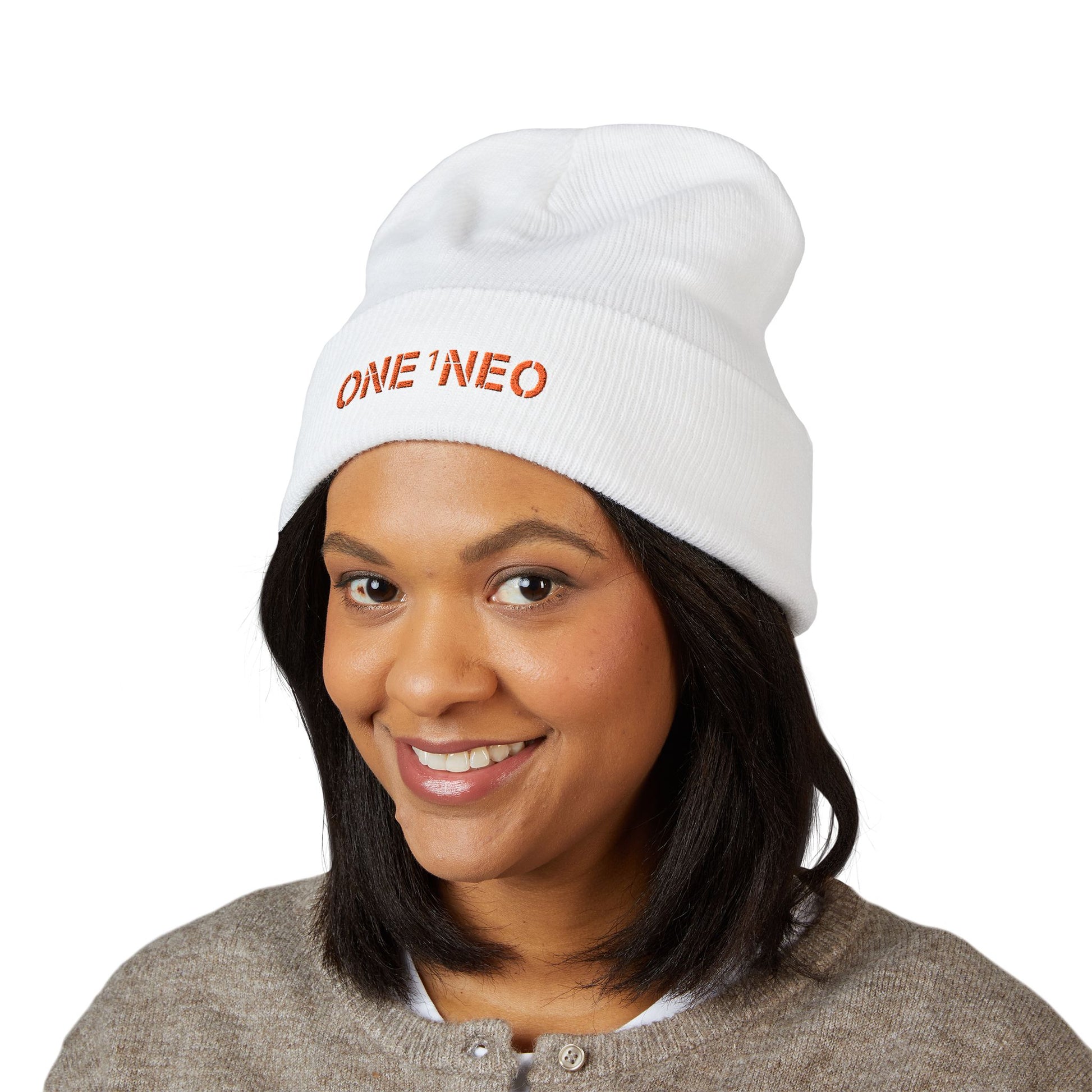 Classic Cuffed Beanie with Embroidered ONE1NEO, Cozy Winter Hat, Trendy Beanie, Great Gift for Him/Her, Stylish Accessory