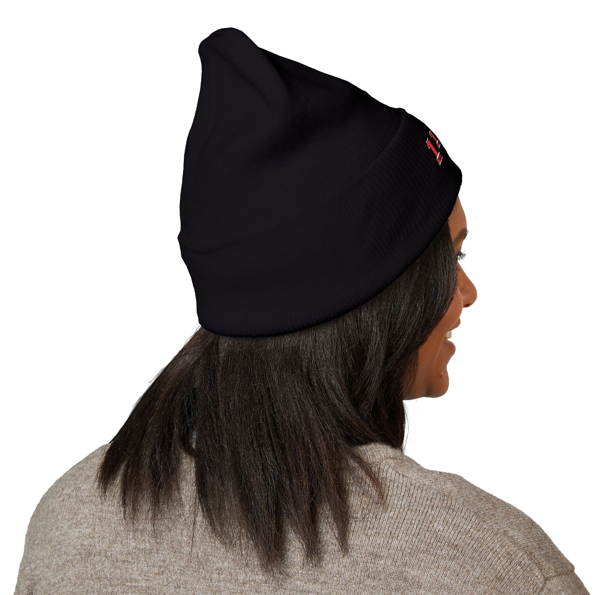 Classic Cuffed Beanie with 1'Neo Embroidery, Cozy Winter Hat, Gifts for Him/Her, Festival Beanie, Trendy Accessory