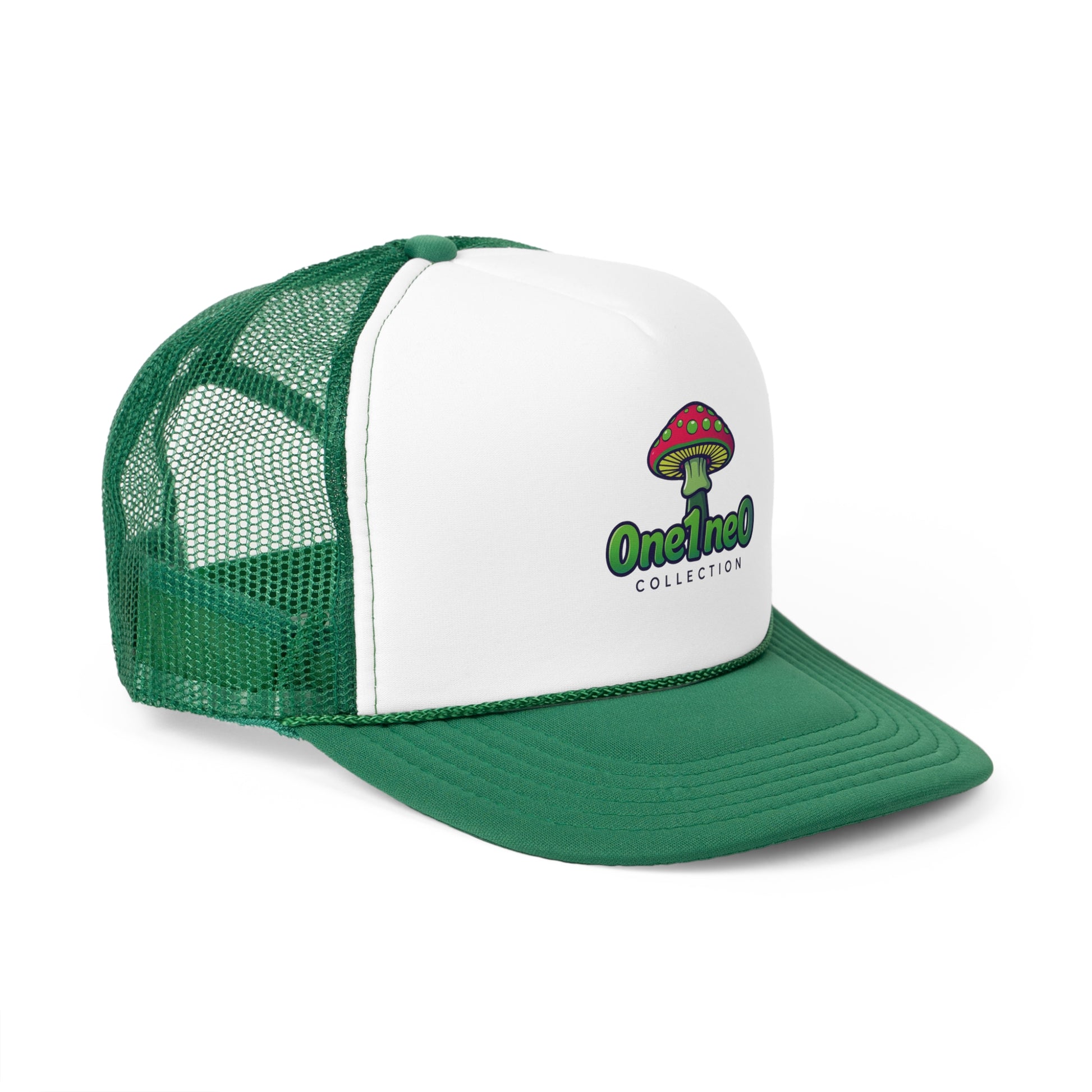 Green Mushroom Trucker Cap, Fun Outdoor Hat, Perfect for Festivals, Gifts for Nature Lovers, Casual Summer Accessory