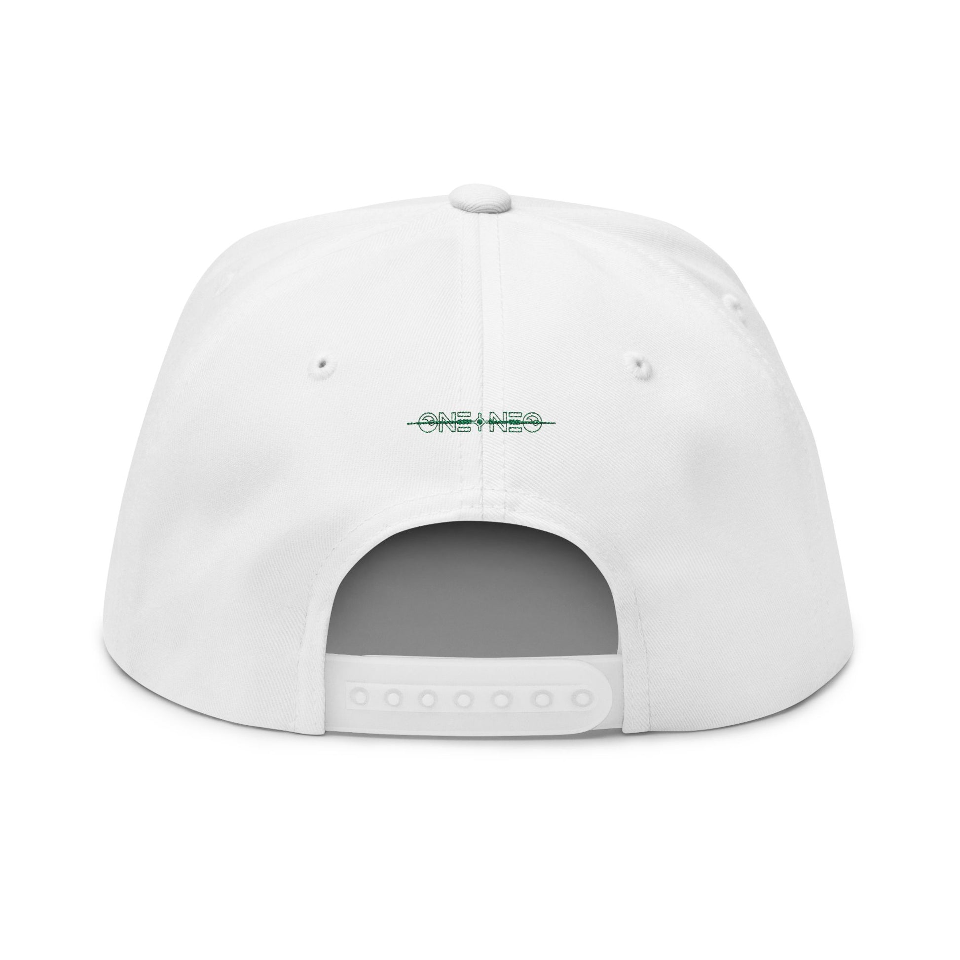 Stylish Flat Bill Cap with ONE|NEO Embroidery for Trendsetters, Summer Accessory, Casual Wear, Gift Idea, Streetwear Fashion