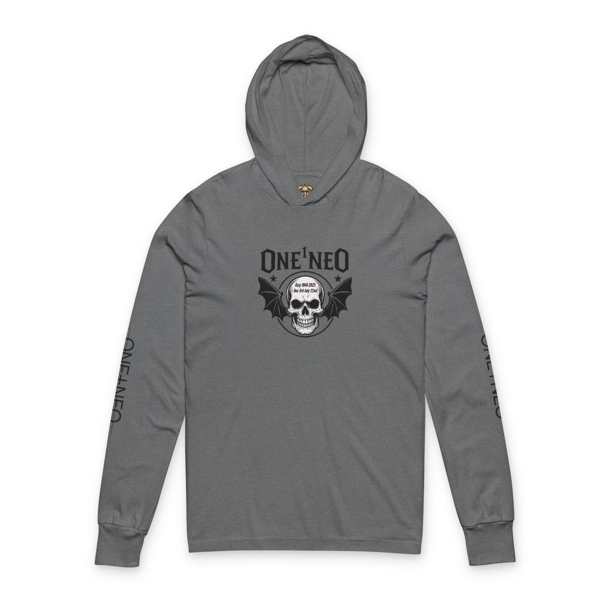 Edgy Skull Graphic Hoodie for Casual Style, Unisex Long Sleeve Tee for Music Lovers, Perfect for Halloween, Concerts, and Everyday Wear
