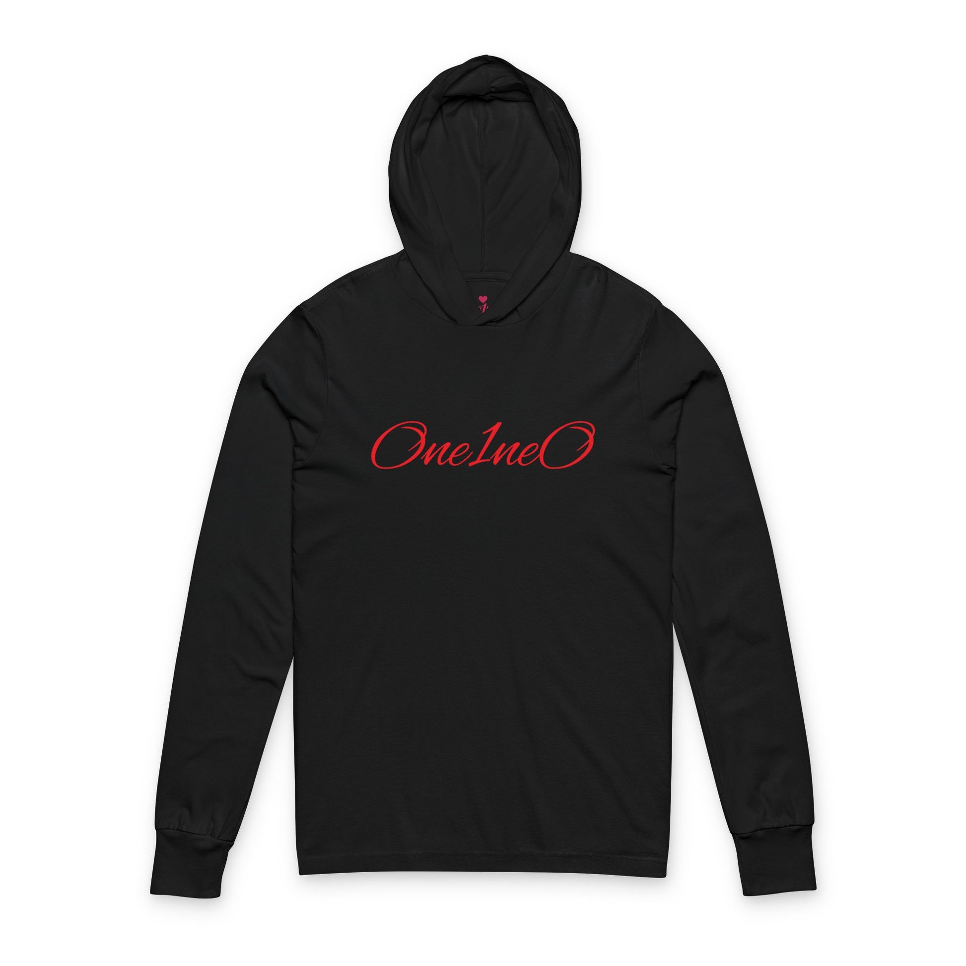 Unisex Hooded Long Sleeve Tee with 'One1neo' Design, Cozy Gift for Friends, Perfect for Casual Wear, Fall Fashion, Outdoor Activities