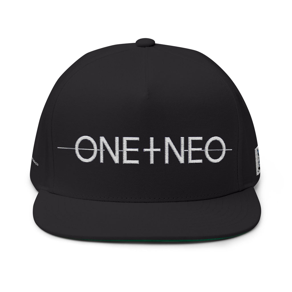 Stylish Embroidered Flat Bill Cap, Trendy Fashion, Gift for Him, Summer Accessory, Streetwear Cap, One+Neo Design
