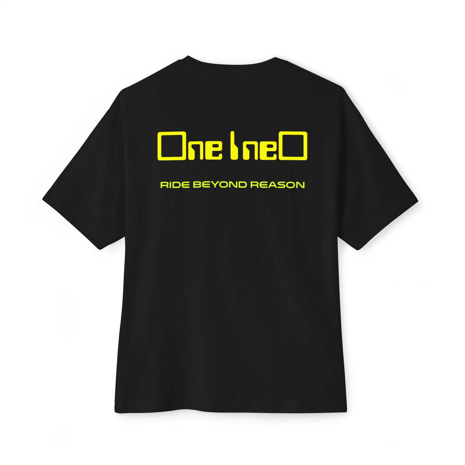 Unisex Oversized Boxy Tee - One bneO, Ride Beyond Reason, Streetwear, Casual Style, Gift for Adventurers, Graphic Tee, Unique Fashion